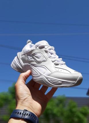 Женские кожаные кроссовки nike m2k tekno white найк мк2 техно5 фото