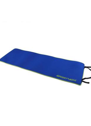 Коврик (мат) для йоги и фитнеса sportvida neopren 0.6 см мм sv-hk0038 blue2 фото