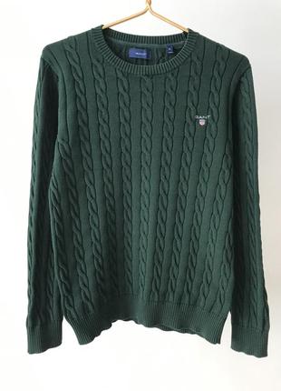 Шикарний светр gant зеленого кольору, розмір m2 фото