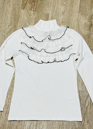 Реглан блуза с кружевами натуральная6 фото