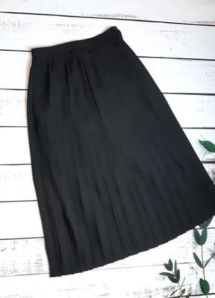 1+1=3 базовая стильная черная юбка миди плиссе debenhass, размер 46 - 48