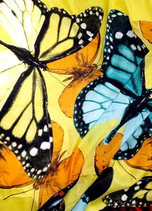 Скатерть-гобелен-накидка яркая с бабочками +подарок5 фото