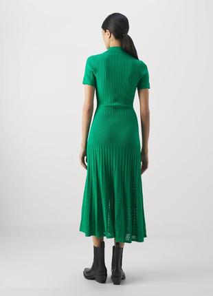 Новая коллекция sandro длинное зеленое платье пуговицы звезды4 фото