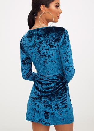 Новое брендовое велюровое платье мини "missguided". размер uk10/eur38.4 фото