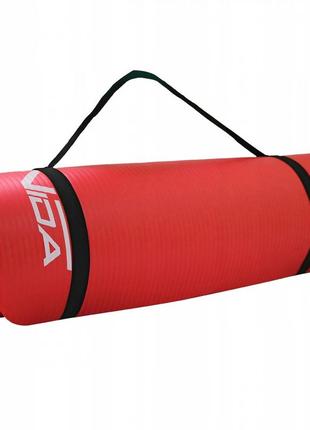 Коврик (мат) спортивный sportvida nbr 180 x 60 x 1.5 см для йоги и фитнеса sv-hk0073 red9 фото