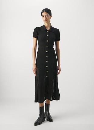 Нова колекція sandro довге чорне плаття сукня ґудзики зірки
