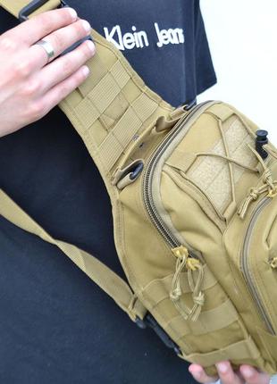 Тактичний рюкзак через плече середній чоловічий рюкзак | сумка зсу | рюкзак військовий xu-483 сумка тактична