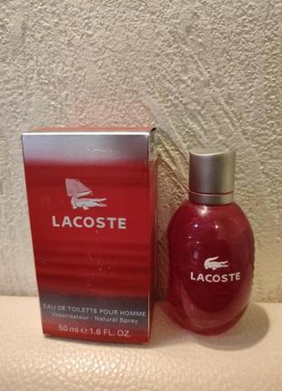 Lacoste style in play red 50 мл мужская туалетная вода,винтаж
