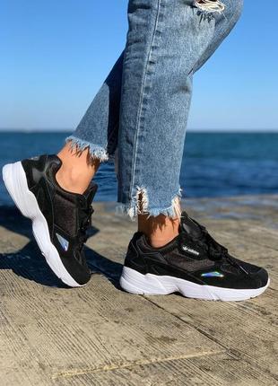 Кроссовки adidas falcon black & white кросівки6 фото