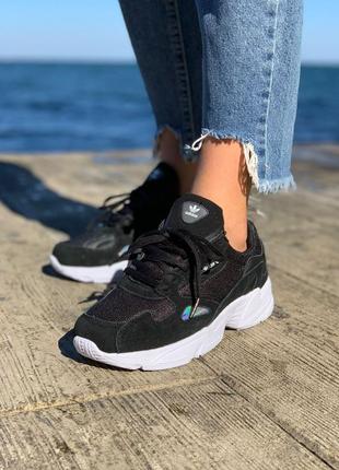 Кроссовки adidas falcon black & white кросівки8 фото