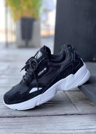 Кроссовки adidas falcon black & white кросівки9 фото