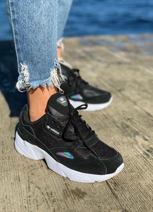 Кроссовки adidas falcon black & white кросівки10 фото