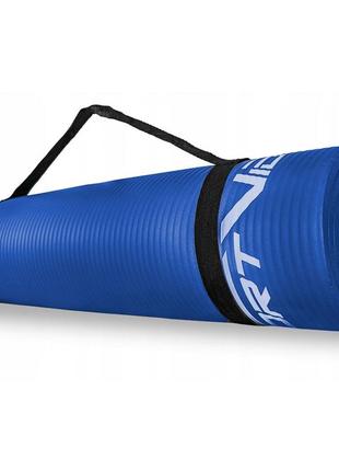 Коврик (мат) спортивный sportvida nbr 180 x 60 x 1.5 см для йоги и фитнеса sv-hk0075 blue3 фото