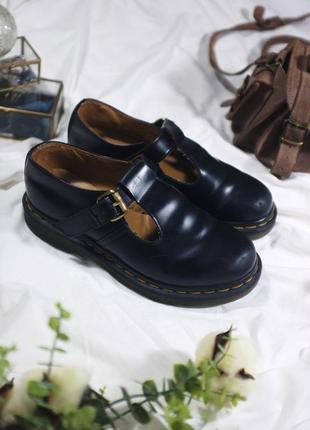 Туфли dr.martens модель polley оригинал натуральная кожа (винтаж, винтажные, полли, мэри джейн, черные, кожаные)1 фото