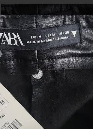 Кожаные брюки zara7 фото