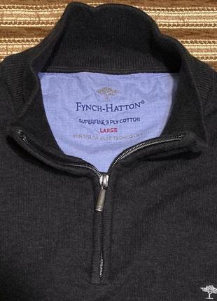 Свитер fynch-hatton sweater zip на молнии джемпер/пуловер/кардиган/кофта/балахон/толстовка/худи/свитшот2 фото