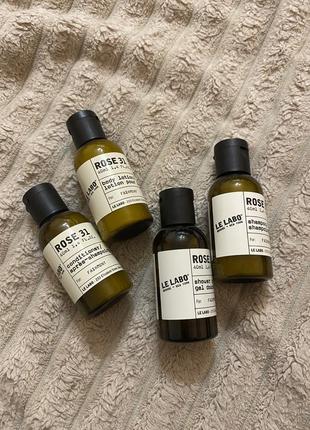 Le labo rose 31 кондиционер, шампунь, лосьон для тела и гель для душа