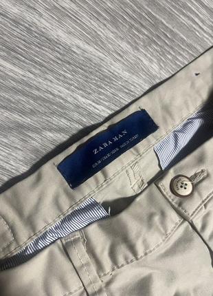 Классические прямые бежевые светлые брюки брюки zara men5 фото