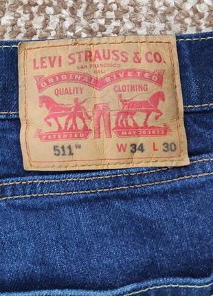 Levi's 511 джинсы slim fit оригинал (w34 l30)6 фото