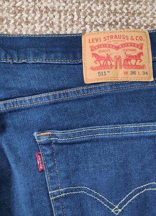 Levi's 511 джинсы slim fit оригинал (w36 l32)5 фото