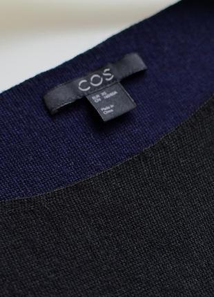 Очень крутой и стильный свитер cos. черный джемпер вовняний. вовна светр женский лонгслив4 фото