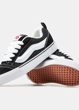 Женские кеды ванс кну скул чёрно белые / vans knu skool3 фото