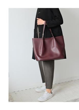 Большая сумка шопер h&m. женская сумка тоут эко кожа2 фото