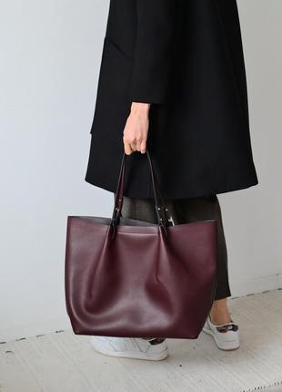 Большая сумка шопер h&m. женская сумка тоут эко кожа4 фото