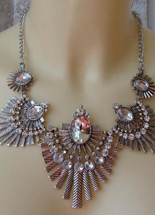Ожерелье женское колье модное металл ювелирная бижутерия 64572 фото
