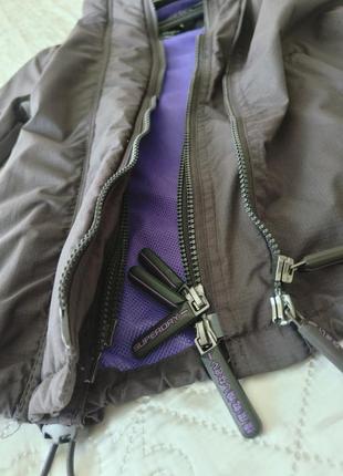 Куртка вітровка чорна з фіолетовим superdry4 фото