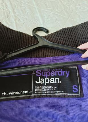 Куртка вітровка чорна з фіолетовим superdry6 фото