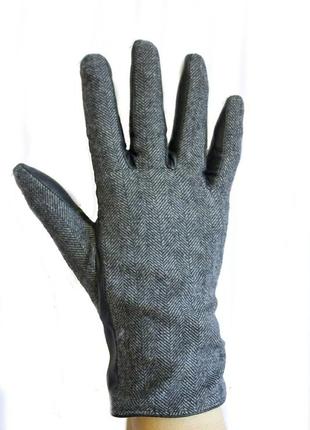 Женские перчатки комбинированные 710/717(текстиль+кожа)1,33 фото