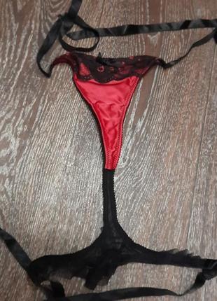 Брендовые красивые трусики бикини р. 8/34 от ann summers завязки по бокам7 фото