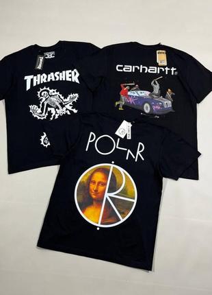 Футболки trasher, big boy polar, carhartt трешер бег бой полар кархарт футбы