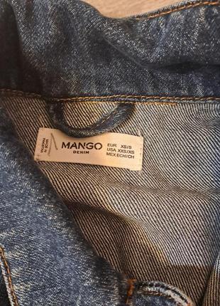Джинсовый удлиненный пиджак, джинсова куртка mango размер xs-s2 фото