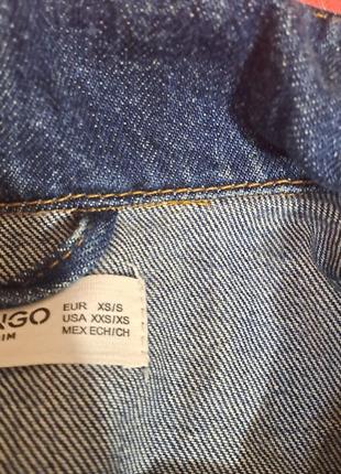 Джинсовый удлиненный пиджак, джинсова куртка mango размер xs-s8 фото