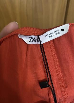 Новые тонкие классные красные широкие брюки на резинке 50-52 р zara6 фото