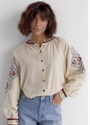 Сорочка вишиванка бежева