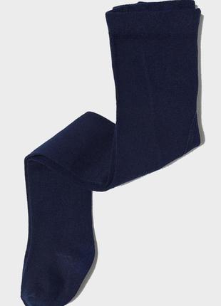 Колготки хлопковые для девочки h&m 0493103005 050-56 см (0-2 months) темно-синий