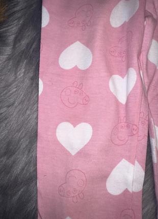 Прикольна якісна бавовняна піжама домашній комплект костюм для дому та сну  peppa pig для дівчинки 3/4р george6 фото