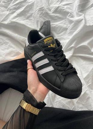 Кросівки жіночі адідас кросівки  adidas superstar black white