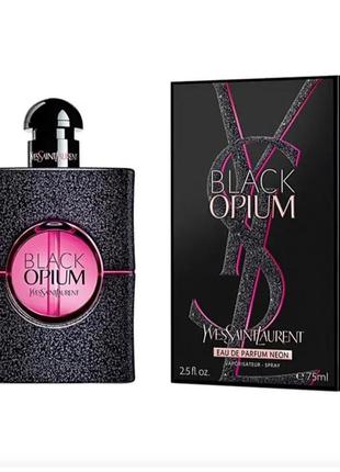 Парфумована вода для жінок yves saint laurent  ysl black opium neon. 75 ml.