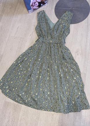 Мятное платье из вставками золотой фольги сукня легенька максі м’ятного кольору3 фото