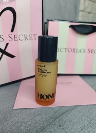 Живильний кульковий дезодорант «honey». pink.  victoria's secret. оригінал 🇺🇸2 фото