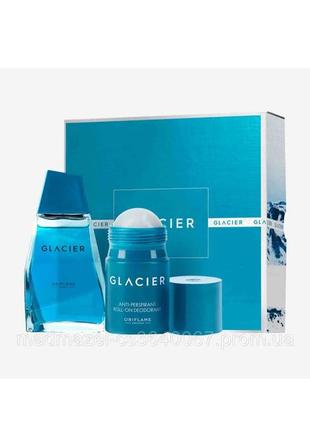 Подарочный набор glacier oriflame туалетная вода 100 мл + шариковый антиперспирант 50 мл