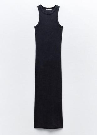 Платье zara серое/черное/беж8 фото