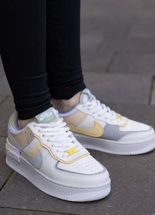 Р.36-40 кроссовки nike air force 1 shadow white yellow nk135