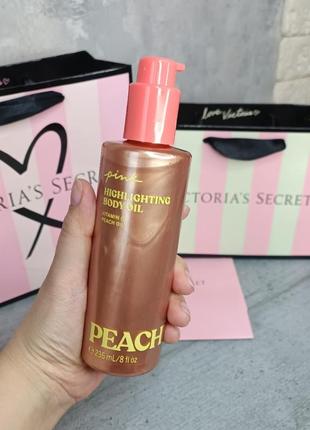 Масло-хайлайтер shimmer «peach». pink. victoria’s secret. оригинал 🇺🇸