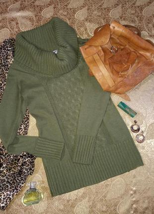 Джемпер, свитер оливковый bonprix р.44-46 (s)1 фото