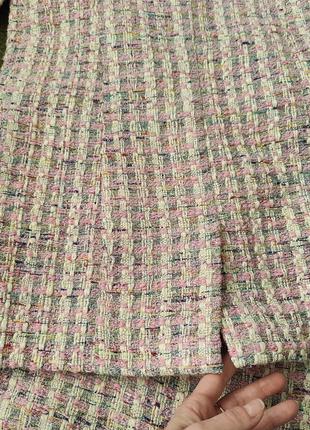 Костюм твидовой твидовой юбка блейзер пиджак пиджак жакет хс,с размер меди6 фото